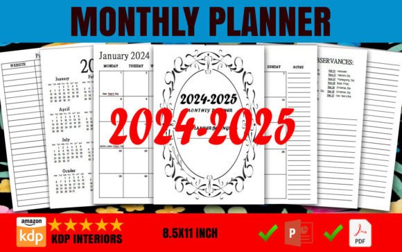 2024-2025 Monthly Planner: Organize Two Years with Ease