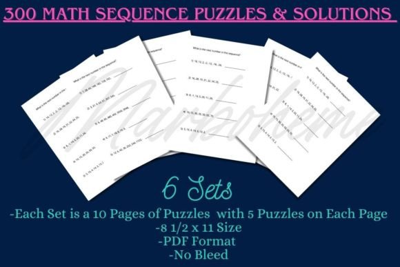 300 Math Sequence Puzzles for Designers
