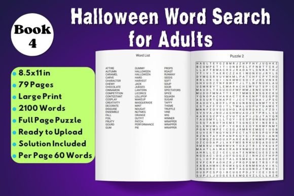 A Practical Look at Halloween Word Search Puzzle Book 4 and Its KDP Large Print Interior
