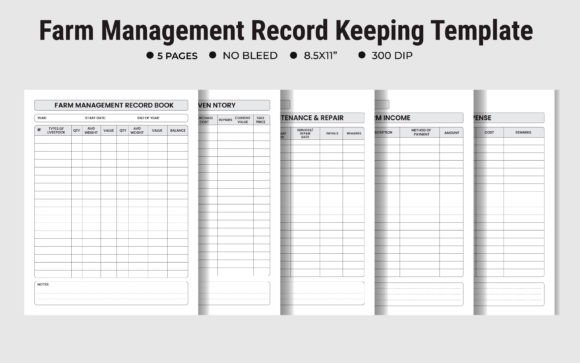 Farm Management Record Keeping Template