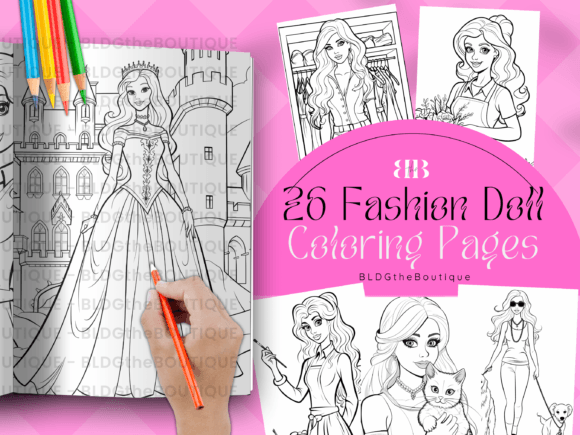 Fashion Doll KDP Coloring Book Interior as a Low-Risk Product Foundation