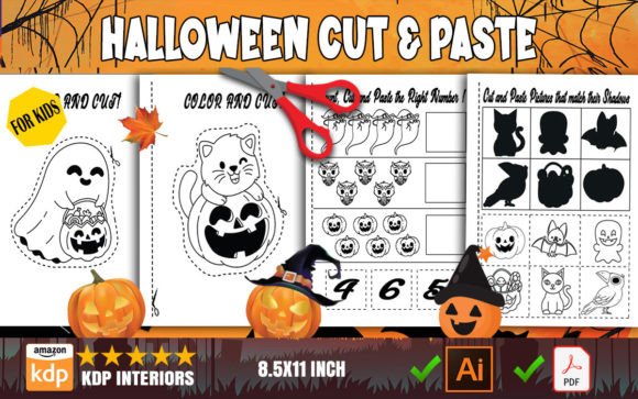 Halloween Cut and Paste Book for Kids: Evaluating a Ready-Made KDP Interior