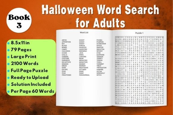 Halloween Word Search Puzzle Book 3: Smart Large Print Designs for the Modern Solver