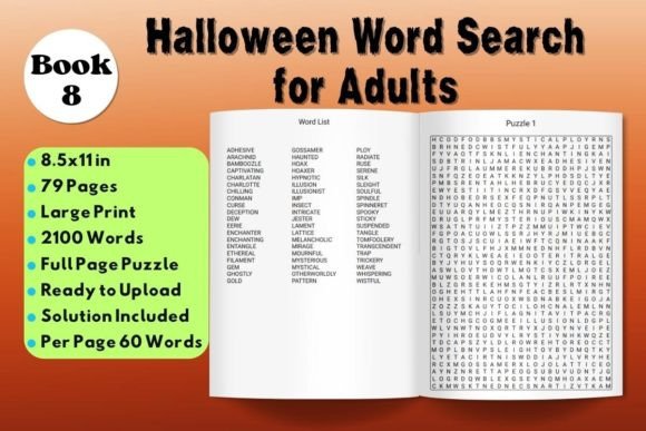 Halloween Word Search Puzzle Book 8: Large Print Fun