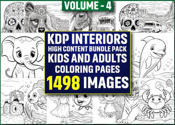 KDP Interior Bundle Pack Volume – 4: The Ultimate Coloring Book Resource for Self-Publishers