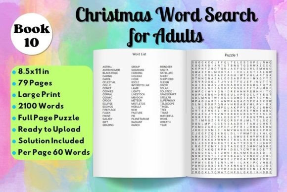 The Cognitive Craft: Unwrapping the Design and Appeal of Large-Print Christmas Word Search Collections