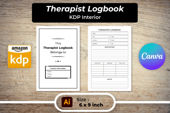 Therapist Log Book Journal Planner KDP