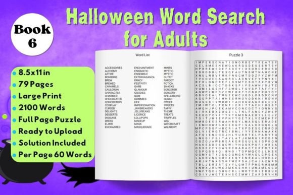 Unlocking Seasonal Engagement with Halloween Word Search Puzzle Book 6 and Large Print Puzzle Interiors