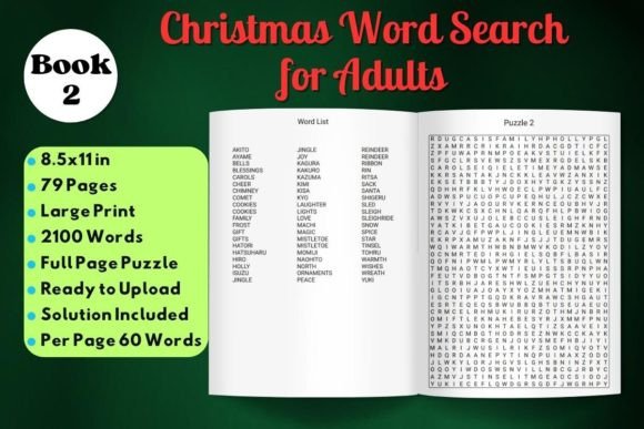 What You Actually Get With Christmas Word Search Puzzle Book 2